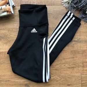 Adidas 3- Stripes Leggings Size Small